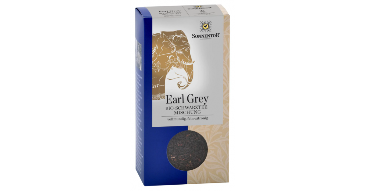 SONNENTOR Earl Grey thé noir bio en vrac (90g)