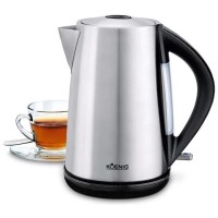KOENIG Wasserkocher Steel Line schwarz/silber (1.7l)