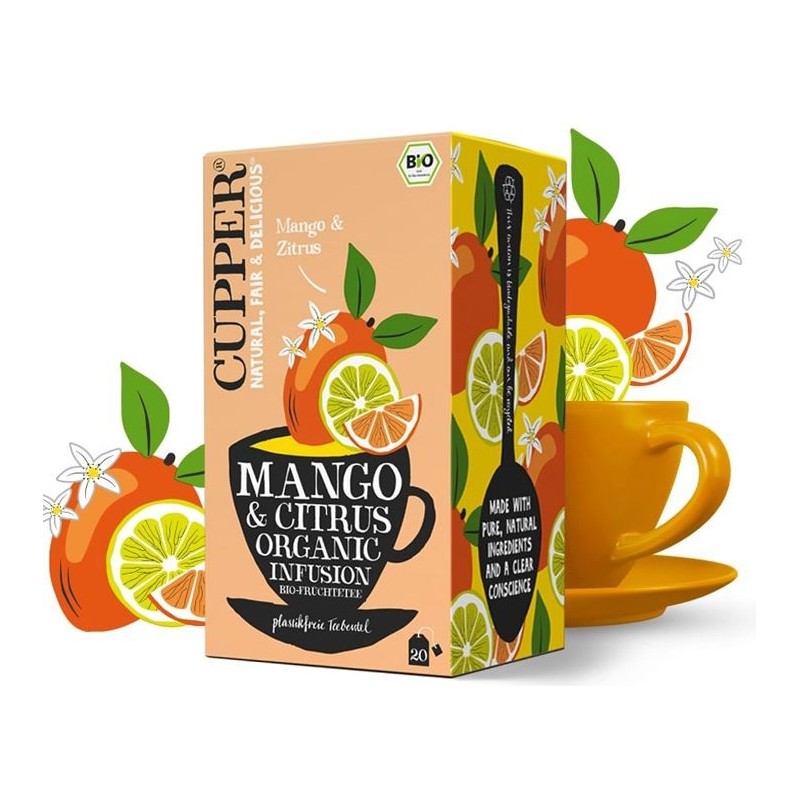 Acquista Cupper Mango e Agrumi Infuso biologico di frutta (20 pezzi)