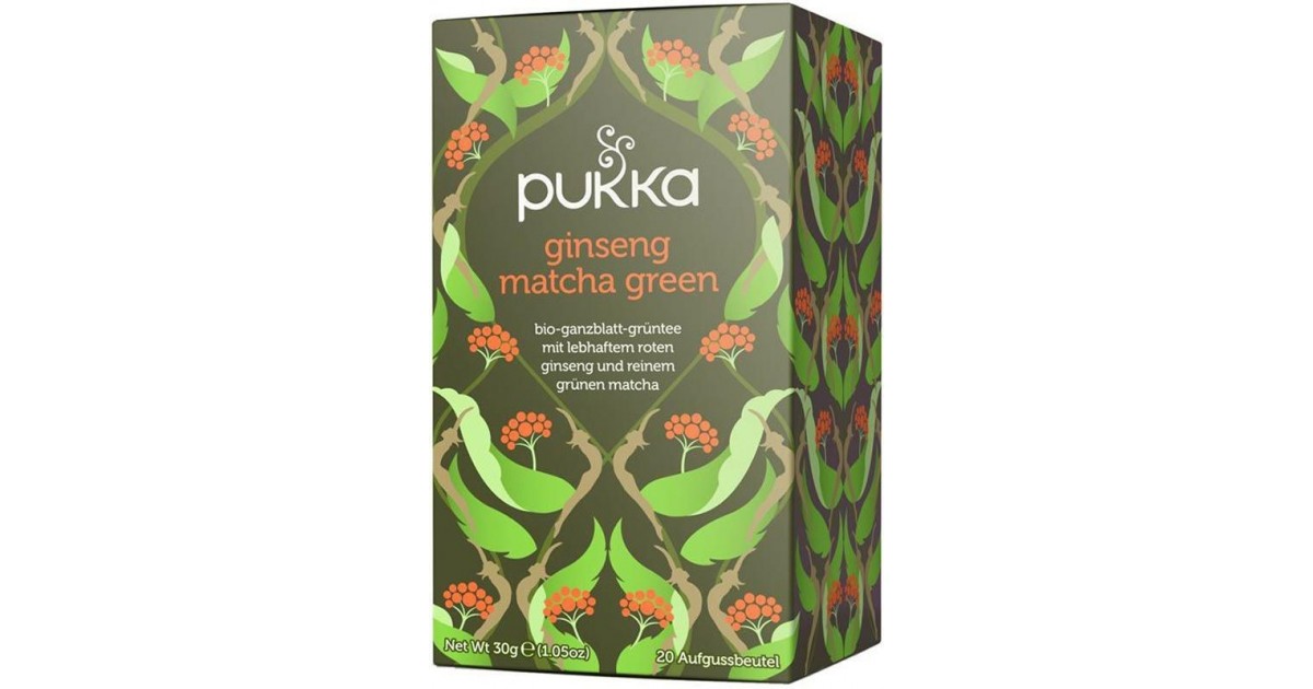 Pukka Tè verde Matcha al ginseng biologico (20 bustine)