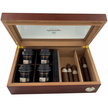 chanoyu organic tea set cigar box (9 pieces)