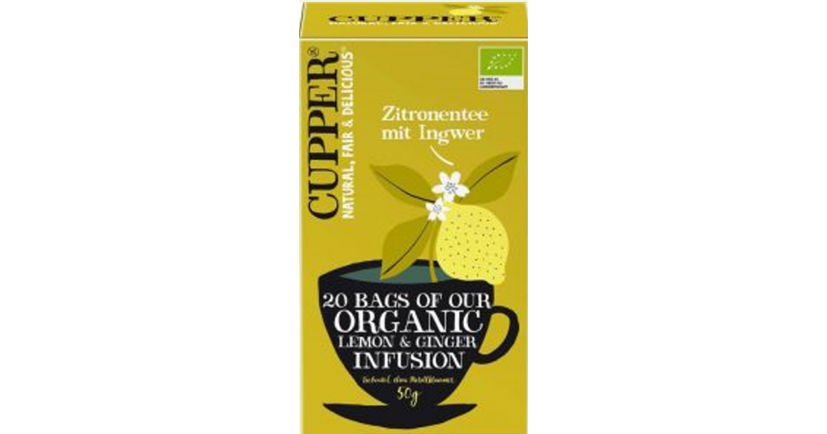 Cupper Tè al limone con zenzero biologico (20 pz.)