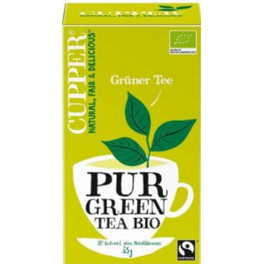 Cupper Tè verde equosolidale biologico (20 pezzi)