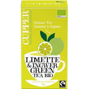 Cupper Green Tea Lime & Ginger Fairtrade Organic (20 pcs)