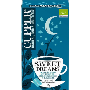 Cupper Sweet Dreams herbal tea chamomile lemon balm organic (20 pcs)