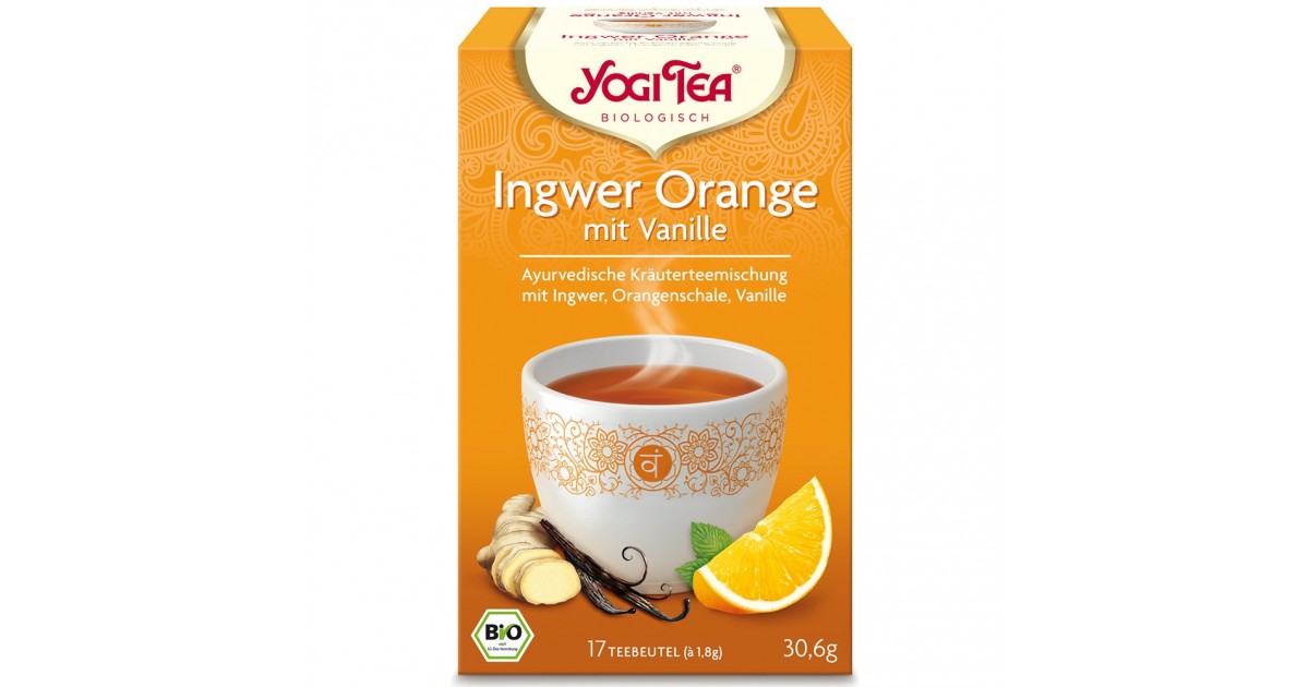 Yogi Tea Zenzero, arancia e vaniglia (17 bustine)