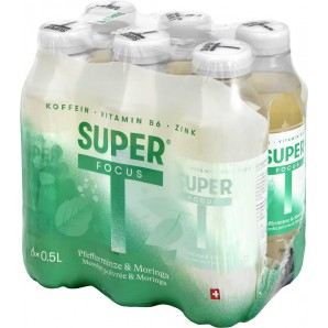 SUPER T Focus Peppermint & Moringa (6x50cl)