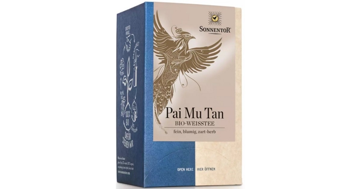 SONNENTOR Tè bianco biologico Pai Mu Tan (18x1g)