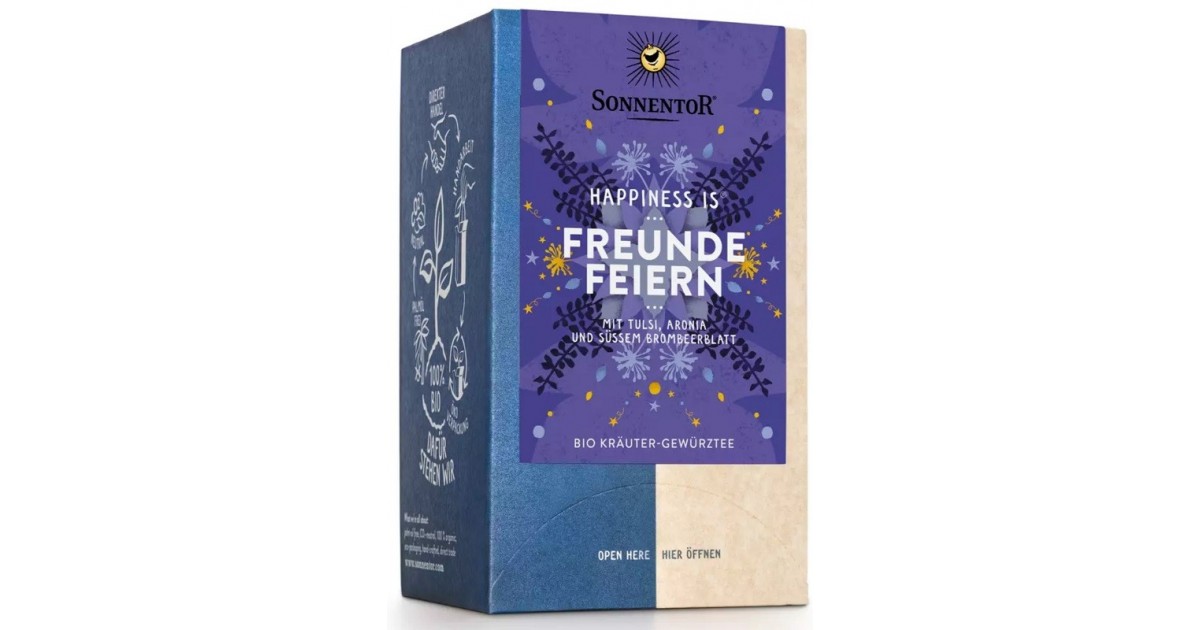 SONNENTOR Happiness Is Friends Celebrate Organic Herbal Tea (18x1.5g)