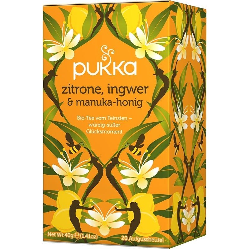 Pukka Zitrone, Ingwer & Manukahonig Tee Bio (20 Beutel)