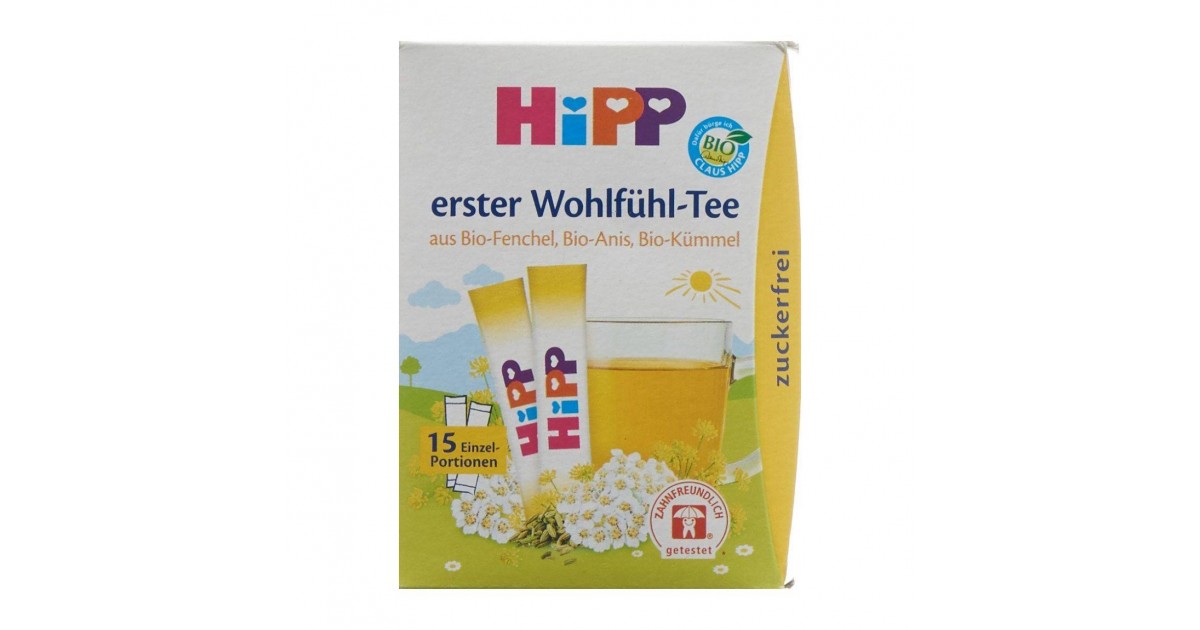 Hipp First Wellbeing Tea Sticks (15 pcs)