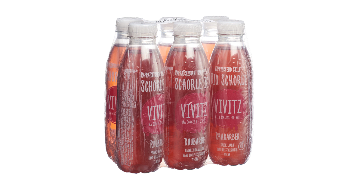 VIVITZ Organic ice tea spritzer rhubarb (6x5dl)